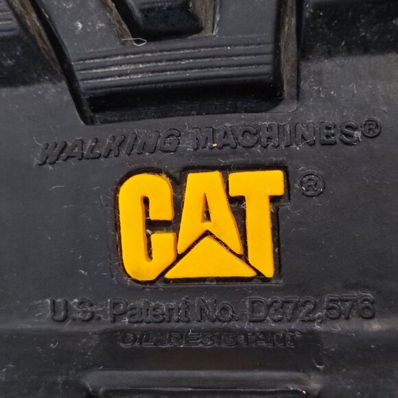 CAT Caterpillar Mule Clogs sz 7W Black Leather Walking Machines Slip On Platform - Picture 9 of 16